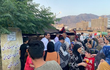 برپایی سیاه‌چادر محلی میراث‌فرهنگی لرستان در جشن عید غدیر
