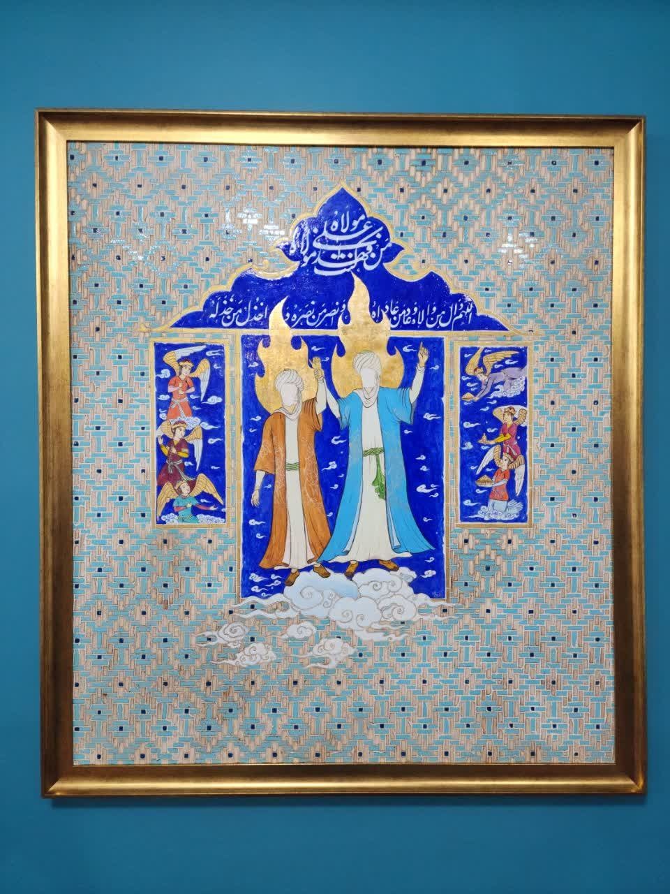 رونمایی از تابلوی فاخر «غدیر» اثر حجت‌الاسلام نیک‌نژاد