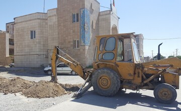 اجرای عملیات دیوارکشی ساختمان موزه شیروان خراسان شمالی