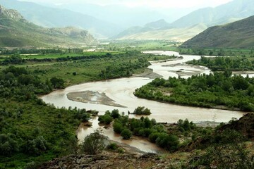 رودخانه قزل اوزن زنجان، یکی از پرآب ترین رودهای ایران