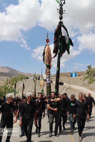 مراسم عزاداری یازدهم محرم علم سلامی روستای خان رود