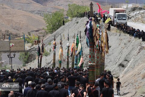 مراسم عزاداری یازدهم محرم علم سلامی روستای خان رود