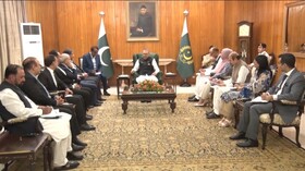 دیدار مهندس ضرغامی با رییس‌جمهوری پاکستان