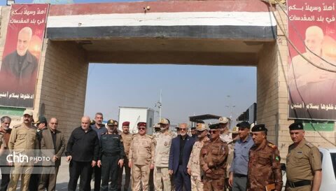 بازدید فرمانده انتظامی کل کشور و استاندار خوزستان از روند آماده سازی زیر ساخت های مرز شلمچه در ایران و عراق