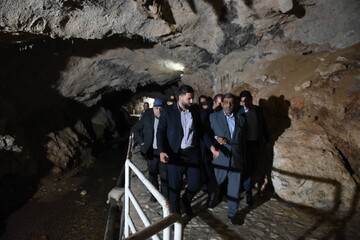 بازدید وزیر میراث‌فرهنگی از غار قوری قلعه