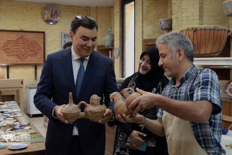 دیدار وزیر گردشگری و محیط زیست ازبکستان با مهندس ضرغامی