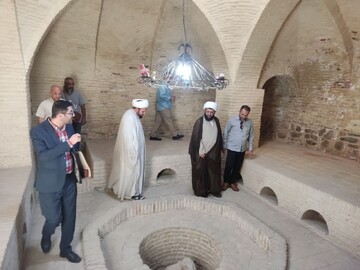 بازدید امام جمعه شهرسقدس از حمام تاریخی سرجوب