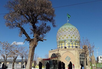 آغاز کاشی‌کاری و زیباسازی امامزاده اسماعیل شناط در ابهر زنجان