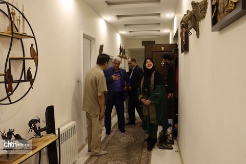 معاون صنایع دستی وزارت میراث فرهنگی با هنر مند صنایع دستی در مشهد دیدار کرد