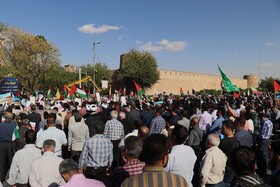تجمع مردم شیراز در محکومیت جنایات رژیم صهیونیستی