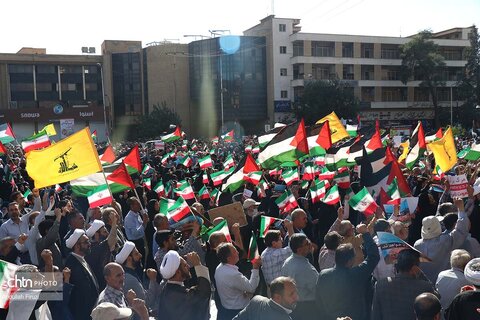 تجمع مردم شیراز در محکومیت جنایات رژیم صهیونیستی
