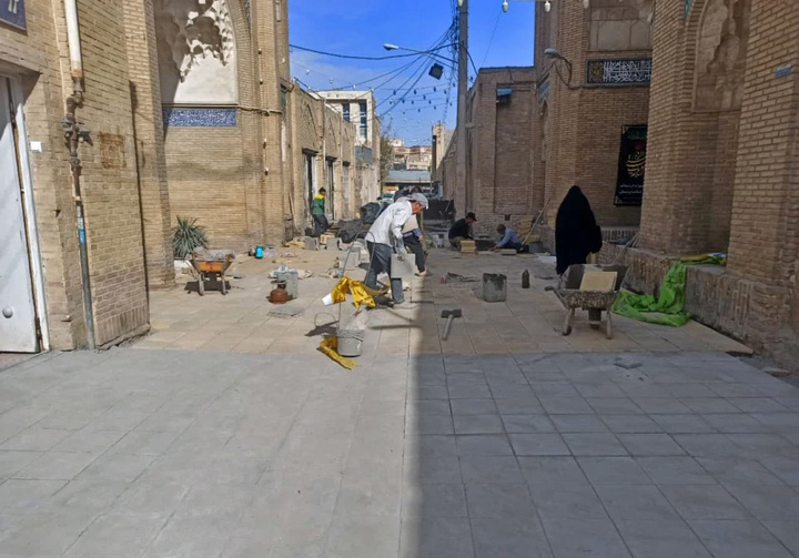اقدامی جهادی در بهسازی محور مسجد جامع قم