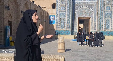 بازدید دانش آموزان هنرستان ملک ثابت از مسجد جامع کبیر یزد