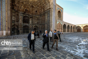 داربست‌های زیر گنبد مسجدجامع قزوین در حفاظت و استحکام‌بخشی بنا، نقش سازه‌ای ندارد