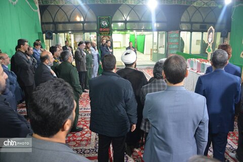 مراسم استقبال عزاداران فاطمی از شهید گمنام در مسجد ارگ یزد