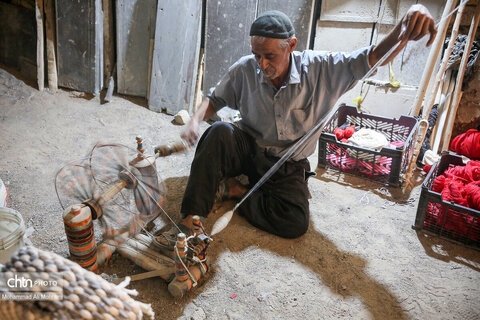 خورجین بافی سنتی در حسن آباد جرقویه