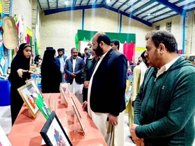 آغاز به کار نمایشگاه دستاوردهای بانوان صنعتگر فنوج سیستان و بلوچستان در دهه‌فجر  