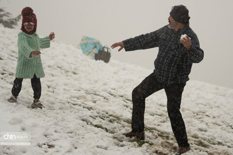 نخستین بارش برف زمستانی اصفهان