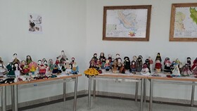 آغاز به کار نمایشگاه عروسکی پوشش اقوام ایرانی در شهر سوخته