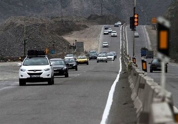 ترافیک نیمه سنگین در آزادراه تهران - کرج - قزوین