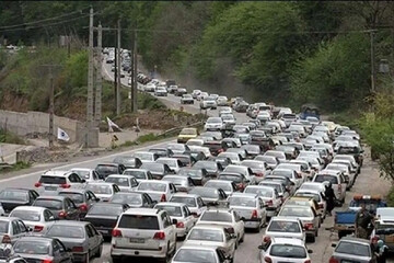 ترافیک سنگین در آزادراه کرج- قزوین