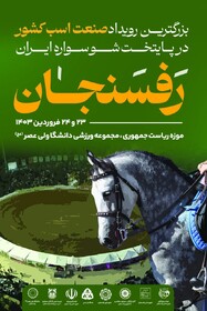 برگزاری نمایش «شو» اسبان اصیل ایران در رفسنجان