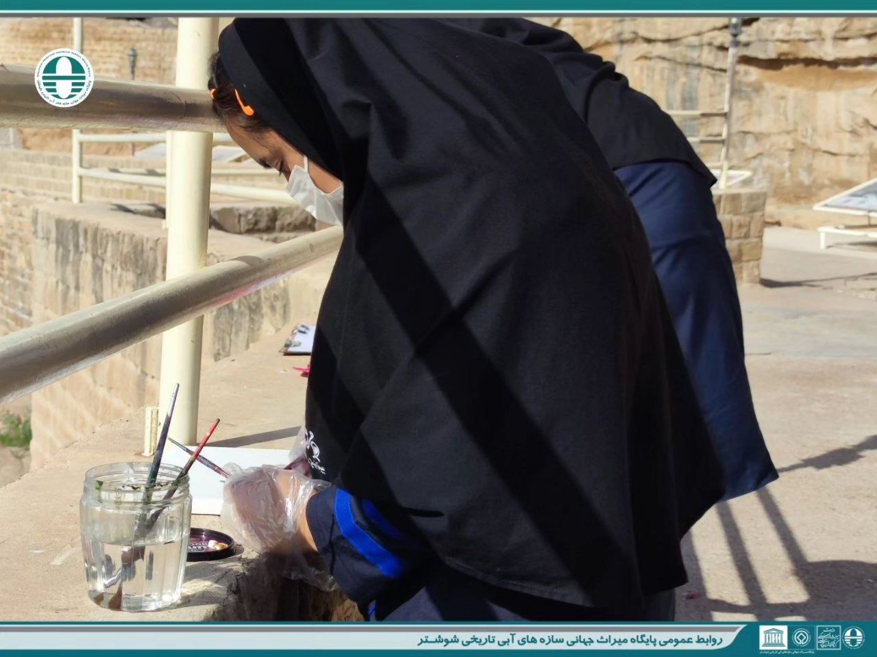 ترسیم زیباییهای آسیابها و آبشارهای شوشتر توسط دختران دانشآموز