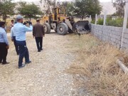 تخریب ۴ ساخت و ساز غیرمجاز در عرصه محوطه باستانی شهر ارجان بهبهان خوزستان