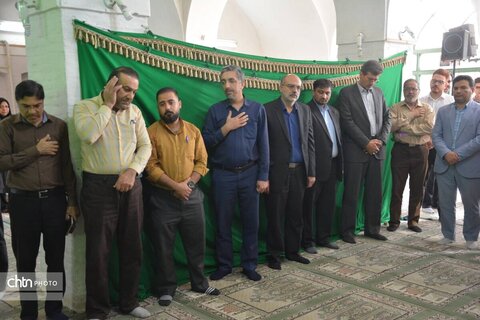 پرچم متبرک بارگاه مطهر امام رضا علیه السلام مهمان مسجد ارگ یزد