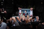 حضور مردم آذربایجان‌شرقی در مراسم بدرقه شهدا