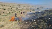 آتش‌سوزی مراتع دامنه‌های کوه خائیز در کهگیلویه مهار شد