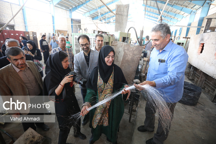 بازدید مریم جلالی از کارگاه های صنایع دستی ورامین