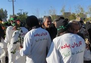 حرکت بیست و سومین کاروان پیاده مشهد-کربلا آغاز شد/ اشاعه فرهنگ حسینی و زیارت به نیابت شهیدجمهور 