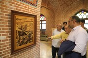 نمایشگاه معرق چوب «نقش کمان» در نگارخانه خطایی اردبیل افتتاح شد