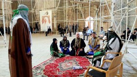 برگزاری آیین تعزیه‌خوانی در بنای گنبد سلطانیه