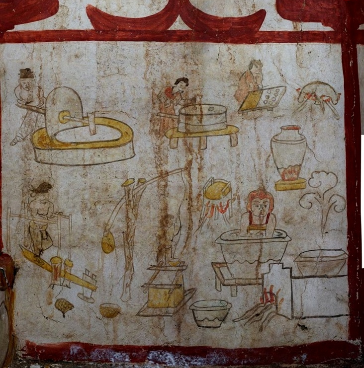 نقاشیهای شگفتانگیز مقبره ۱۳۰۰ ساله چین