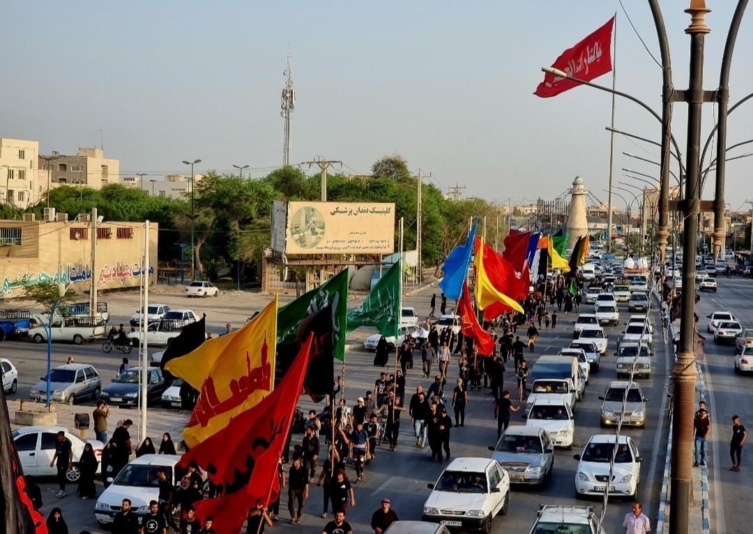 کاروان بزرگ پیادهروی عشاق الحسین رامشیر در مسیر کربلا