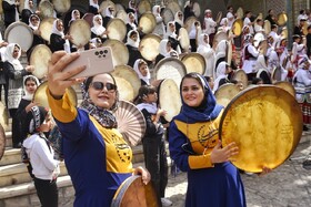 طنین نوای دف‌نوازان در منطقه نمونه ملی گردشگری بش قارداش بجنورد