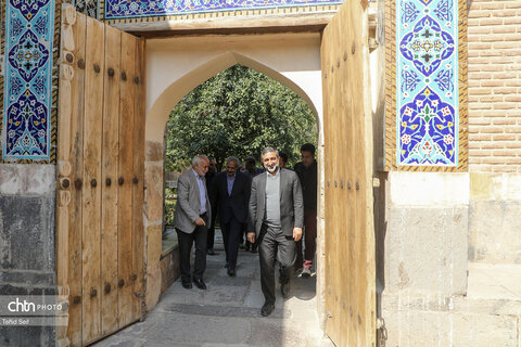 حضور سیدحامد عاملی استاندار اردبیل در مجموعه جهانی شیخ صفی‌الدین اردبیلی