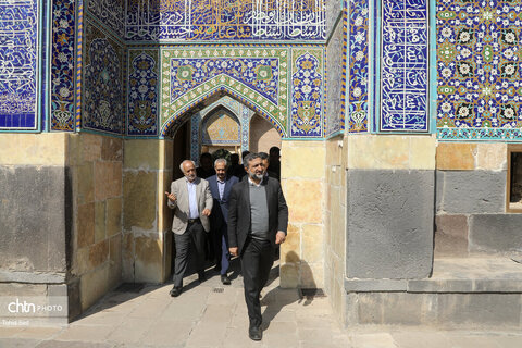 حضور سیدحامد عاملی استاندار اردبیل در مجموعه جهانی شیخ صفی‌الدین اردبیلی