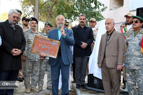 نصب سردیس و کاشی ماندگار شهید "محمدعلی صفا" در بجنورد