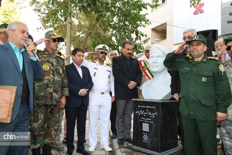 نصب سردیس و کاشی ماندگار شهید "محمدعلی صفا" در بجنورد