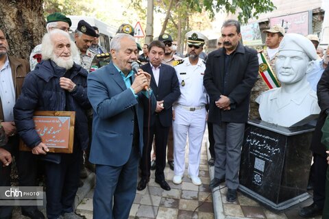 نصب سردیس و کاشی ماندگار شهید "محمدعلی صفا" در بجنورد