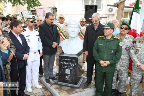 نصب سردیس و کاشی ماندگار شهید "محمدعلی صفا" در بجنورد