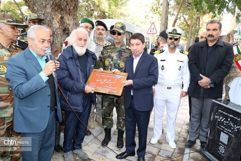 نصب سردیس و کاشی ماندگار شهید "محمدعلی صفا" در بجنورد