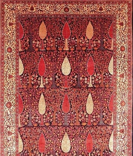 نقش درخت سرو در دستبافتهها و هنر ایرانی