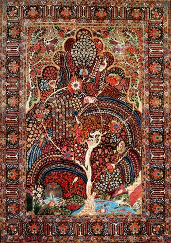نقش درخت سرو در دستبافتهها و هنر ایرانی