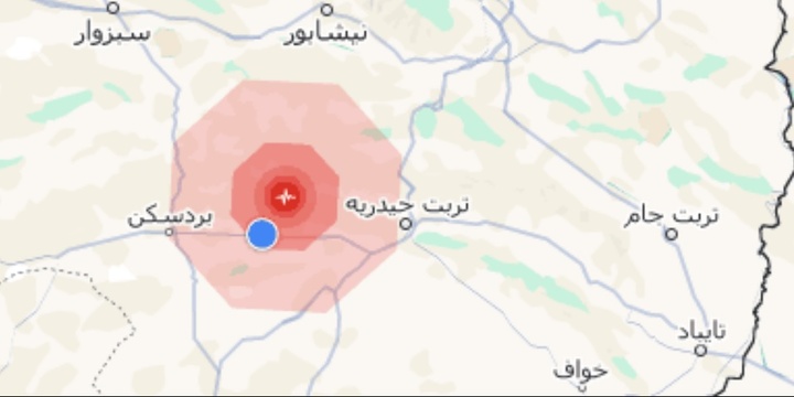 کاشمر برای دومین روز پیاپی لرزید