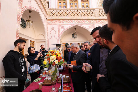 سید رضا صالحی امیری وزیر میراث فرهنگی در سفر به کاشان