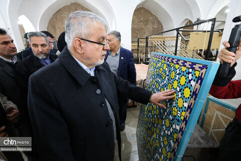 سید رضا صالحی امیری وزیر میراث فرهنگی در سفر به کاشان